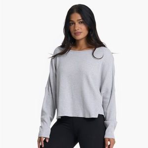 Vuori slouchy waffle crew